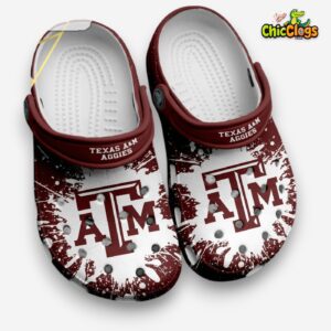 Texas AM Aggies NCAA Crocs Shoes Crocband Clogs For Men and Women - Image 1