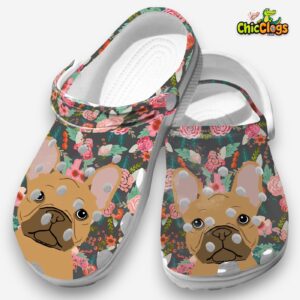 Floral French Bulldog Clogs - Women's & Men's Garden Shoes - Image 4