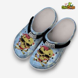 Gunda Skull Crocs - Halloween Blue Clogs Shoes - Image 2