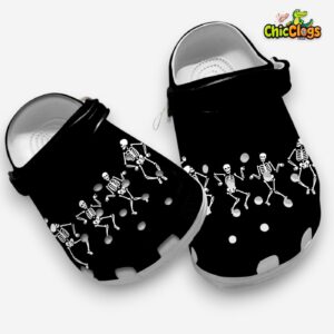 Skeleton Dance Crocs - Halloween Comfort Shoes - Image 3