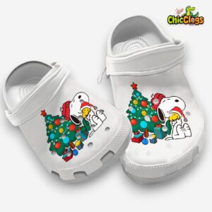 Snoopy Charlie Brown Christmas Crocs - Breathable Unisex Clogs - Image 3