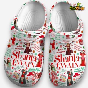 Shania Twain Music Christmas Classic Crocs For Men, Women, Kids - Image 3
