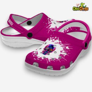 Skull Neon Classic Crocs For Men, Women, Kids - Image 2