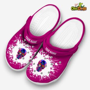 Skull Neon Classic Crocs For Men, Women, Kids - Image 3