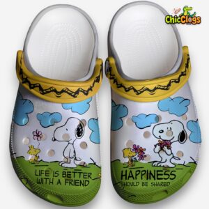Snoopy Cartoon Classic Crocs For Men, Women, Kids - Image 3