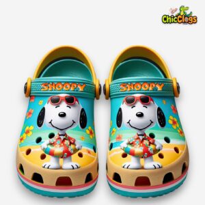 Snoopy Cartoon Classic Crocs For Men, Women, Kids - Image 4