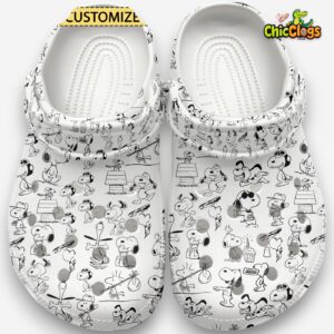 Snoopy Peanuts Cartoon Classic Crocs For Men, Women, Kids - Image 1