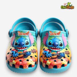 Stitch Cartoon Classic Crocs For Men, Women, Kids - Image 4