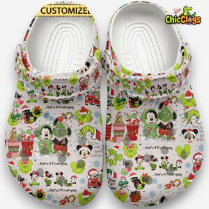 The Grinch & Mickey Mouse Disney Cartoon Classic Crocs For Men, Women, Kids - Image 2