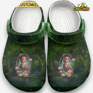 The Princess And The Frog Disney Cartoon Classic Crocs For Men, Women, Kids - Image 1