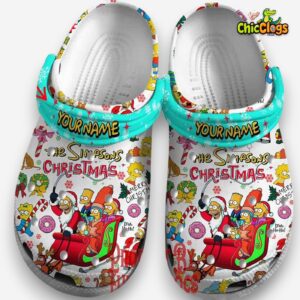 The Simpsons TV Series Christmas Classic Crocs For Men, Women, Kids - Image 4