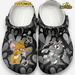 Tom & Jerry Cartoon Classic Crocs For Men, Women, Kids - Image 2