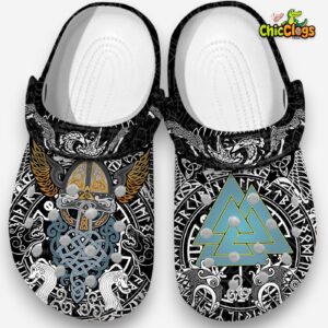 Viking Odin Tattoo Classic Crocs For Men, Women, Kids - Image 1