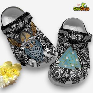 Viking Odin Tattoo Classic Crocs For Men, Women, Kids - Image 3