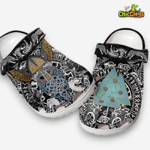 Viking Odin Tattoo Classic Crocs For Men, Women, Kids - Image 7