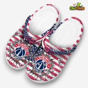 Washington Wizards NBA Sport Classic Crocs For Men, Women, Kids - Image 3