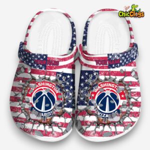 Washington Wizards NBA Sport Classic Crocs For Men, Women, Kids - Image 4