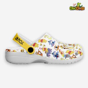 Winnie The Pooh Cartoon Classic Crocs For Men, Women, Kids - Image 3