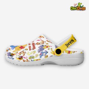 Winnie The Pooh Cartoon Classic Crocs For Men, Women, Kids - Image 4