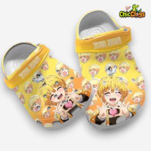 Agatsuma Zenitsu Demon Slayer Anime Classic Crocs For Men, Women, Kids - Image 5