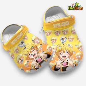 Agatsuma Zenitsu Demon Slayer Anime Classic Crocs For Men, Women, Kids - Image 6