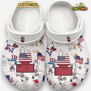 American Snoopy Cartoon Classic Crocs For Men, Women, Kids - Image 1