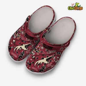Arizona Coyotes Printed Pattern Crocs Clogs - NHL Team Design Footwear - Image 2