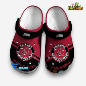 Arizona Diamondbacks Classic Crocs - Red & Black MLB Design Footwear - Image 1