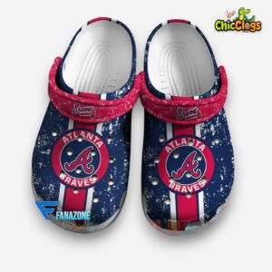 Atlanta Braves Classic Crocs with MLB Team Design - Sporty Footwear - Image 1
