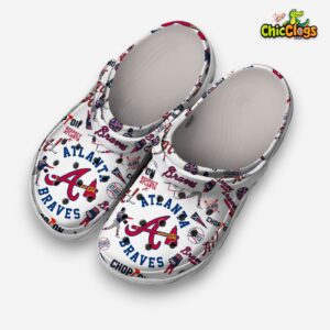 Atlanta Braves Printed Pattern Crocs Clogs - Stylish MLB Footwear - Image 4