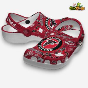 Atlanta Falcons Printed Pattern Crocs Clogs - NFL Design Footwear - Image 1