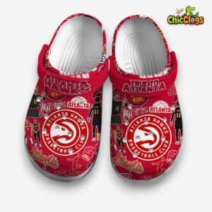 Atlanta Hawks NBA Classic Crocs with Basketball Team Design - Perfect for Fans - Image 1