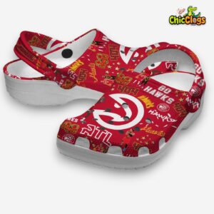 Atlanta Hawks Printed Design Crocs Clogs - NBA Style Footwear - Image 1