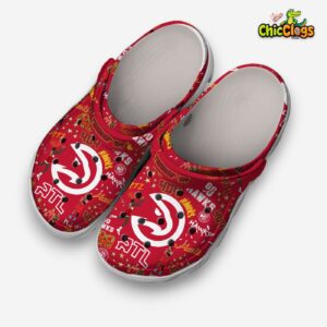 Atlanta Hawks Printed Design Crocs Clogs - NBA Style Footwear - Image 2