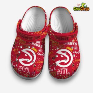 Atlanta Hawks Printed Design Crocs Clogs - NBA Style Footwear - Image 3
