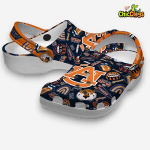Auburn Tigers Printed Pattern Clogs - Stylish NCAA Crocs for Fans - Image 1
