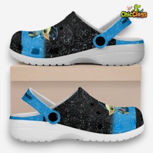 Baby Yoda And Carolina Panthers NFL Sport Classic Crocs For Men, Women, Kids - Image 1