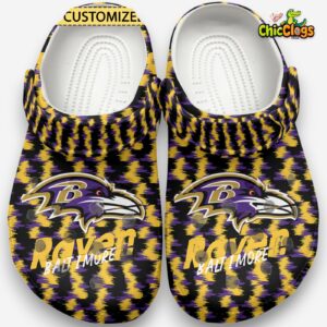 Baltimore Ravens NFL Sport Classic Crocs For Men, Women, Kids - Image 1