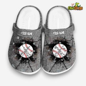 Baseball Patterned Crocs Clogs - Stylish and Comfortable Footwear - Image 4