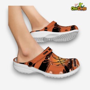 Basketball Print Crocs Clogs - Fun and Stylish Footwear for Fans - Image 1