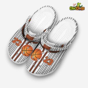 Basketball Print Crocs Clogs - Fun and Stylish Footwear for Fans - Image 3