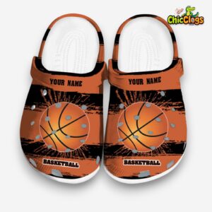 Basketball Print Crocs Clogs - Fun and Stylish Footwear for Fans - Image 4