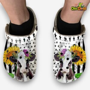 Beautiful Cow Classic Crocs For Men, Women, Kids - Image 1