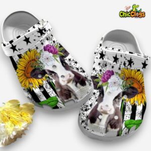 Beautiful Cow Classic Crocs For Men, Women, Kids - Image 2