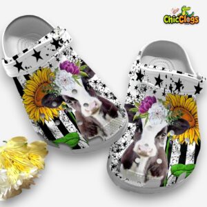 Beautiful Cow Classic Crocs For Men, Women, Kids - Image 3