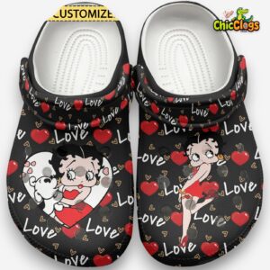 Betty Boop Cartoon Classic Crocs For Men, Women, Kids - Image 2