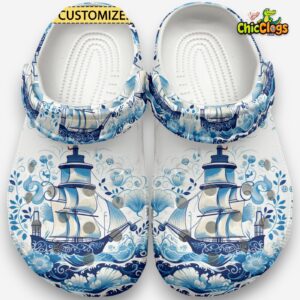 Boat Artwork Classic Crocs For Men, Women, Kids - Image 2