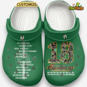 Boston Celtics NBA Sport Classic Crocs For Men, Women, Kids - Image 1
