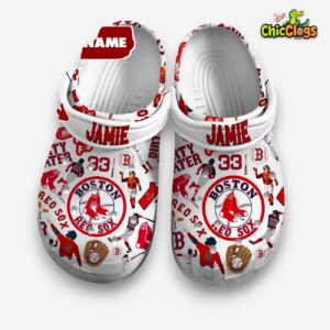 Boston Red Sox Classic Crocs - MLB Team Design Footwear for Fans - Image 1