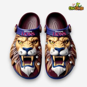 Brisbane Lions AFL Sport Classic Crocs For Men, Women, Kids - Image 1